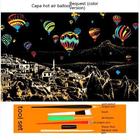 Colorful City Night Scratch Art