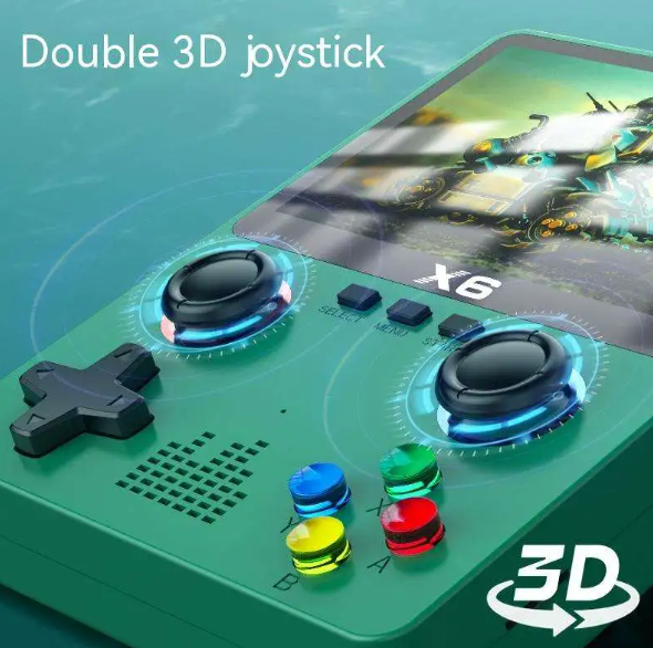 X6 Handheld Game Console HD Dual Joystick, Retro Portable PSP-Style Emulator